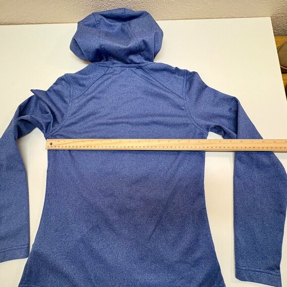 The North Face Agave Full Zip Fleece Hoodie Jacket Blue - Picture 7 of 8